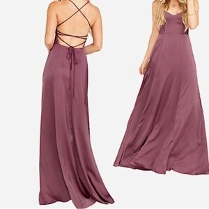 🅽🅴🆆 HTF Show Me Your MuMu Godshaw Goddess Gown, plum bridal prom dress XXL